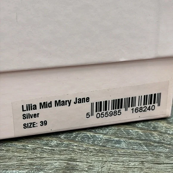 Sophia Webster Lilia Mid Mary Jane Silver Heels – Crystal Bow Block Heel – 39 - Picture 13 of 16